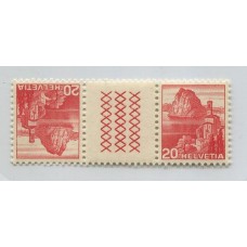 SUIZA 1936 PAREJA TETE-BECHE CON ENTRECINTAS NUEVO MINT